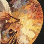 Desenho com tintas a óleo Desenho com tintas a óleo