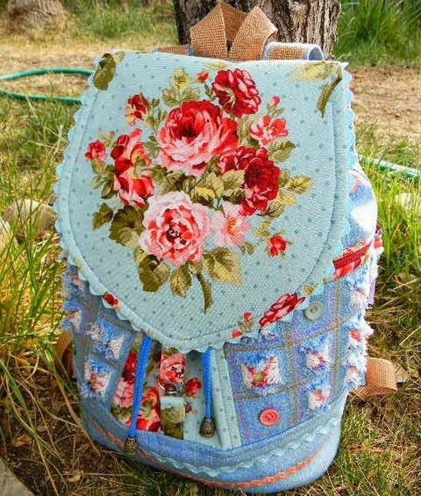 Nós costuramos uma mochila de jeans com nossas próprias mãos - fotos e padrões