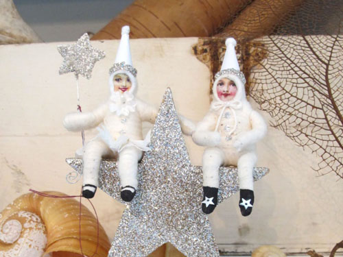 Bolas de neve feitas de algodão