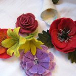 Felting flores de lã