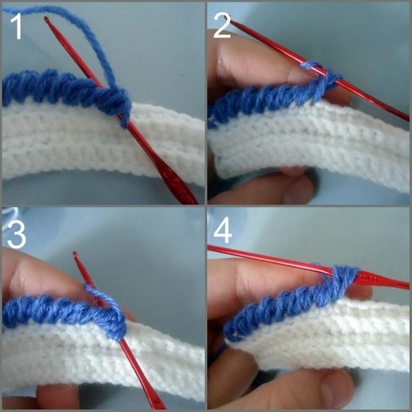 Crochet "Rachy step" - técnica de execução