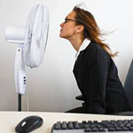 calor no escritório