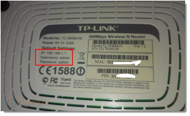 a parte de trás do modem