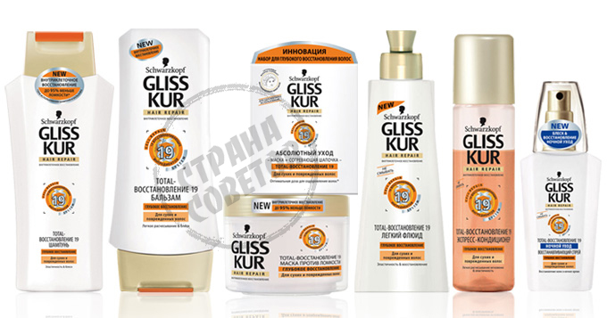 Gliss Kur Total-Recovery 19 shampoo, bálsamo, máscara, fluido, condicionador expresso, spray