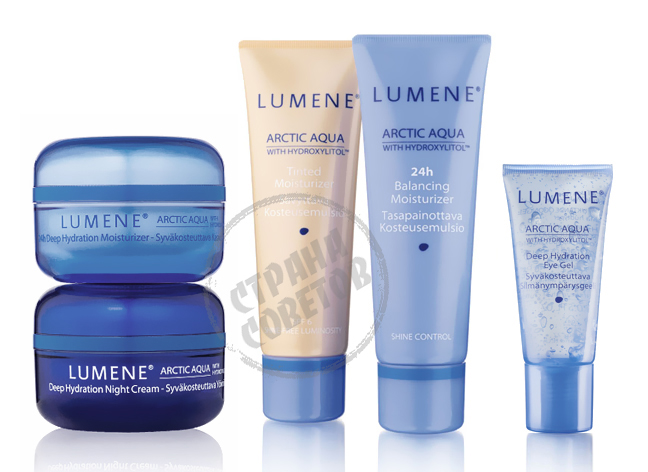 Creme facial Lumene Arctic Aqua, gel contorno para os olhos