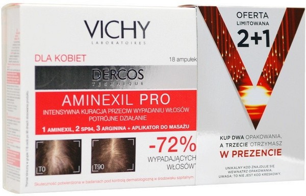 Dercos AMINEXIL SP94 Meios contra a perda de cabelo para HOMEM 12 ampolas