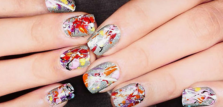 Manicure abstrata - tendência do verão - 2016