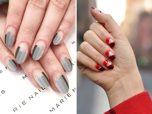 Com os estereótipos do escritório: três opções para uma manicure de negócios chato