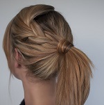  Como fazer um lindo penteado com um rabo de cavalo com um lã - foto masterclass