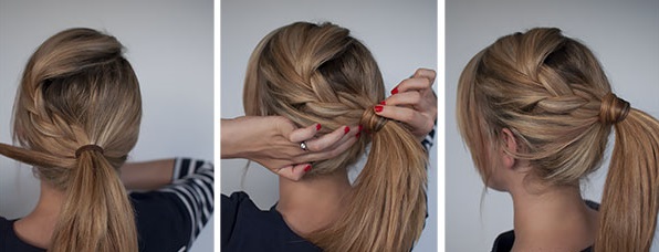 Como fazer um lindo penteado com um rabo de cavalo com um lã - foto masterclass