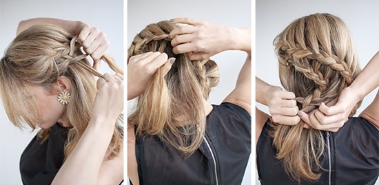 Como fazer um penteado noturno para um cabelo de comprimento médio