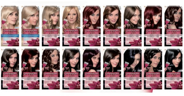 Coloração de cabelo Garnier - revisão de fotos e vídeos
