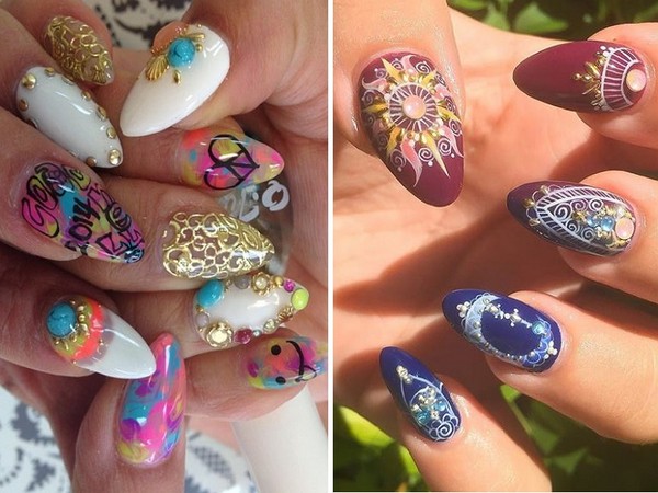 Amor de verão: manicure hippie - a atual tendência - 2016