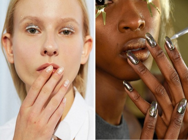 Manicure com brilho - tendência de verão - 2016