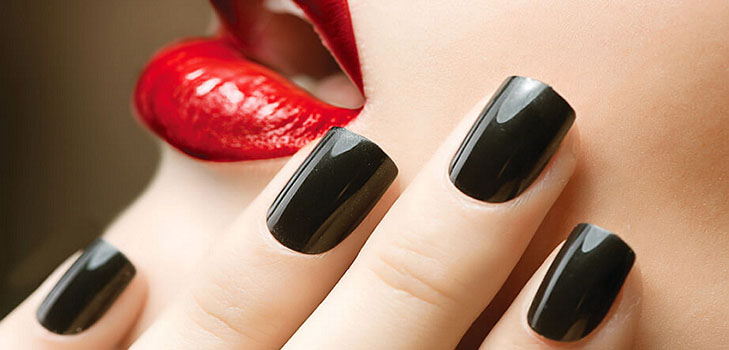 Manicure total preto - Outono tendência-2016