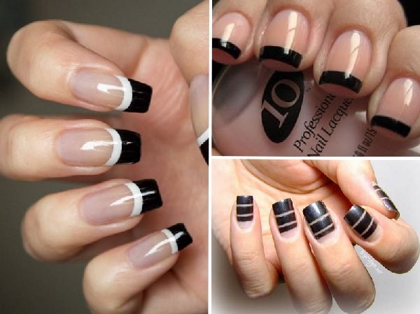 Manicure total preto - Outono tendência-2016