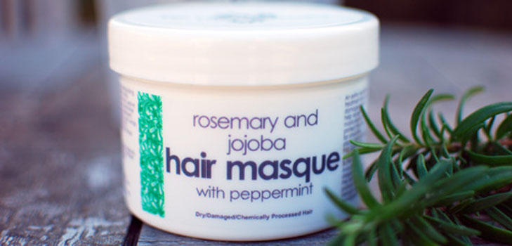 Máscara para fendas do cabelo com alecrim