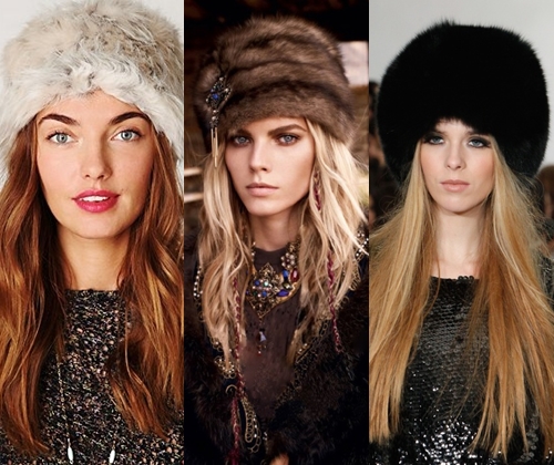 Chapéus de pele de moda no inverno 2014: fotos dos chapéus de pele femininos mais elegantes de 2014 