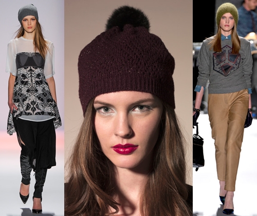 Chapéus de malha de moda inverno 2014: fotos dos chapéus femininos mais elegantes
