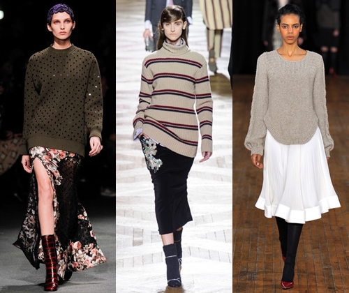 Camisolas femininas na moda outono inverno 2015-2016: foto das camisolas de malha mais elegantes de 2015