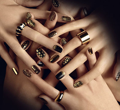 Este outono, a cor dourada das unhas será especialmente relevante