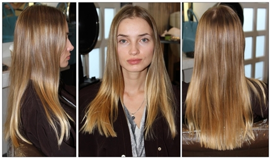 Coloração do cabelo em duas cores