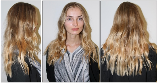 Coloração do cabelo em duas cores