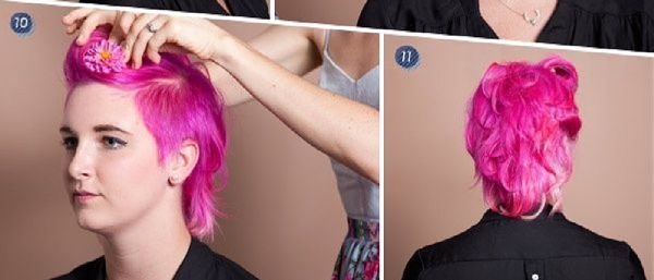Penteado para o Ano Novo do Páufo por suas próprias mãos - idéias de moda para cabelos curtos, médios e longos, foto