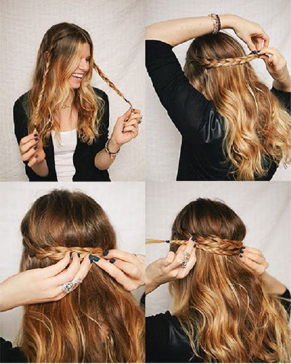 Penteado para o Ano Novo do Páufo por suas próprias mãos - idéias de moda para cabelos curtos, médios e longos, foto