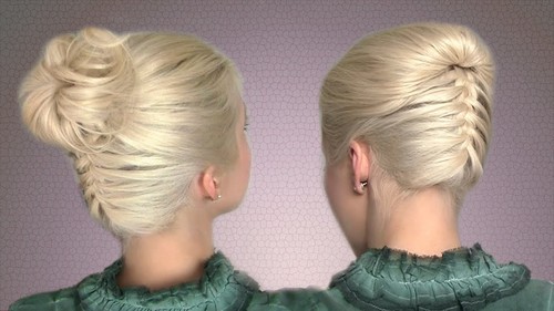 Penteado de uma concha