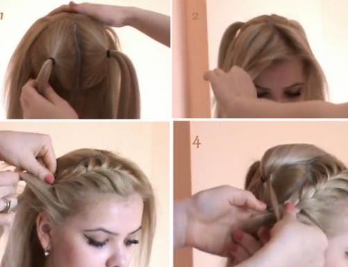 Penteado de uma concha