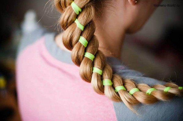 Braid trança em cabelo médio com uma foto