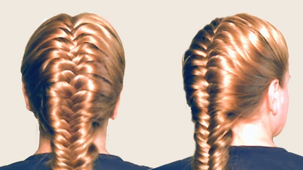 Braid trança em cabelo médio com uma foto