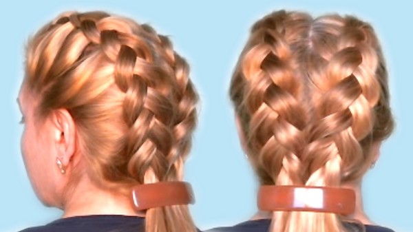 Braid trança em cabelo médio com uma foto