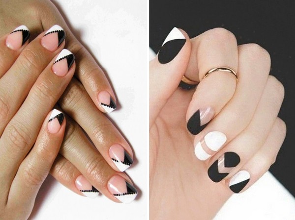 Geometria triangular - tendência de manicure - 2016