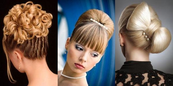 Idéias de penteados noturnos com as mãos no cabelo médio