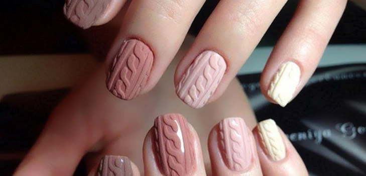 Manicure de malha - uma elegante moda de inverno