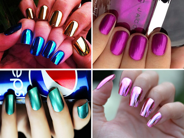 Manicure "Espelho" - Outono tendência-2016