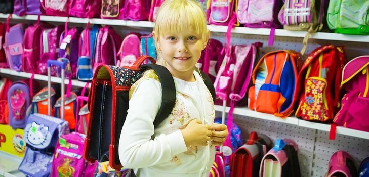 Mochila para um primeiro grader