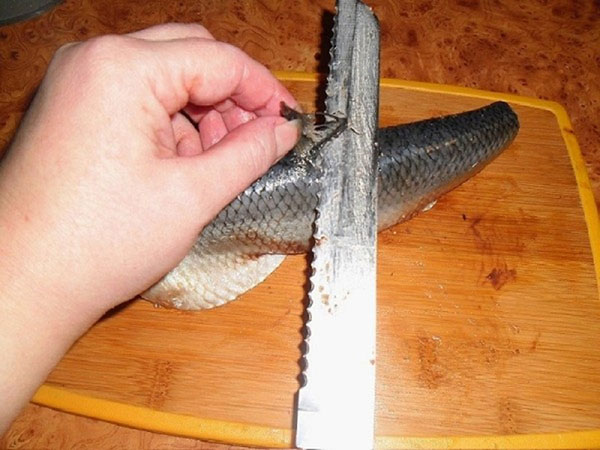 Como cortar corretamente e adequadamente o arenque dos ossos