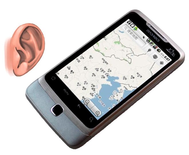 ouvido e telefone