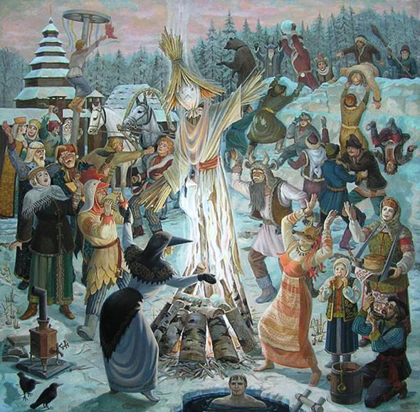 Como desenhar Shrovetide? Desenhe férias de primavera com as crianças