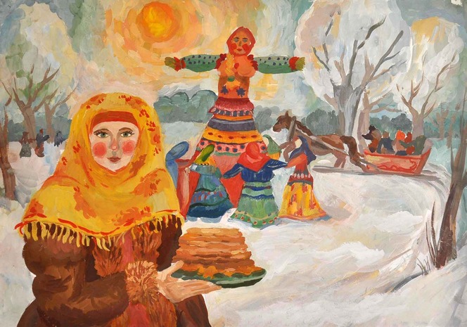 Como desenhar Shrovetide? Desenhe férias de primavera com as crianças