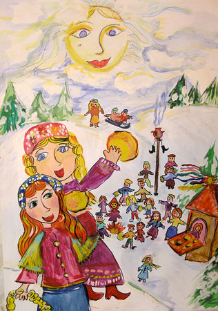 Como desenhar Shrovetide? Desenhe férias de primavera com as crianças