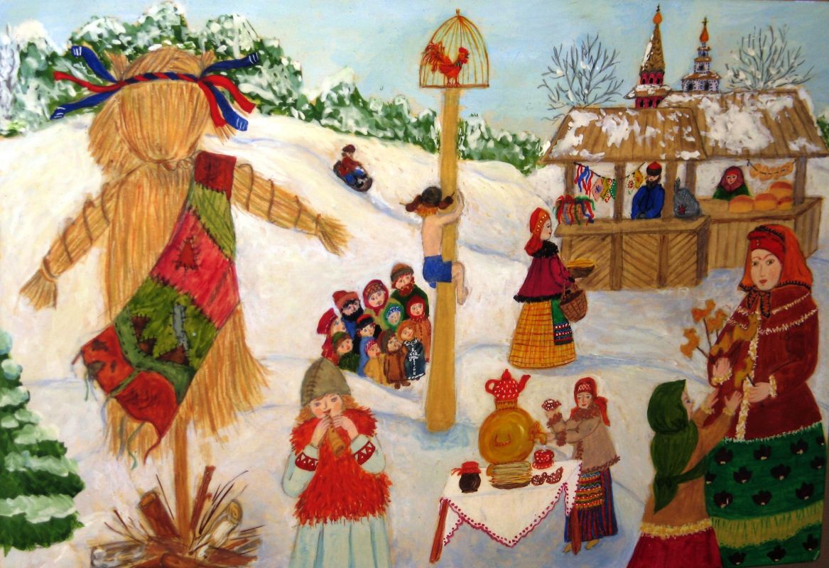 Como desenhar Shrovetide? Desenhe férias de primavera com as crianças