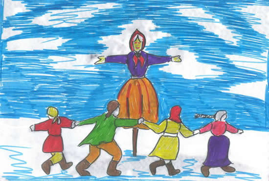 Como desenhar Shrovetide? Desenhe férias de primavera com as crianças