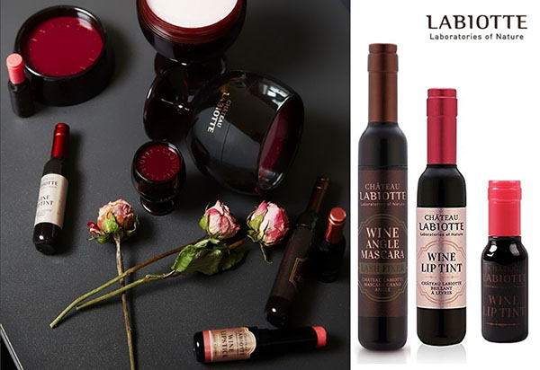 Cosméticos em um copo: uma coleção de maquiagem de vinho Chateau Labiotte