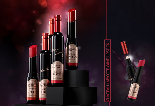 Cosméticos em um copo: uma coleção de maquiagem de vinho Chateau Labiotte