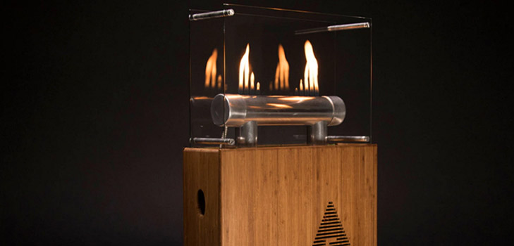 Magia do fogo: coluna-lareira Fireside Audiobox