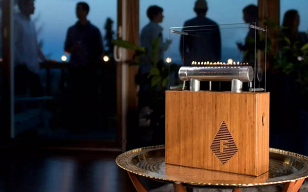 Magia do fogo: coluna-lareira Fireside Audiobox